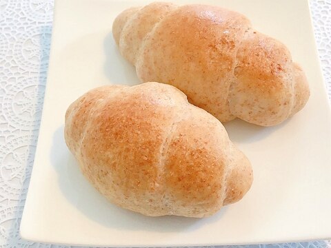 【バター・卵なし】全粒粉入りロールパン☆
